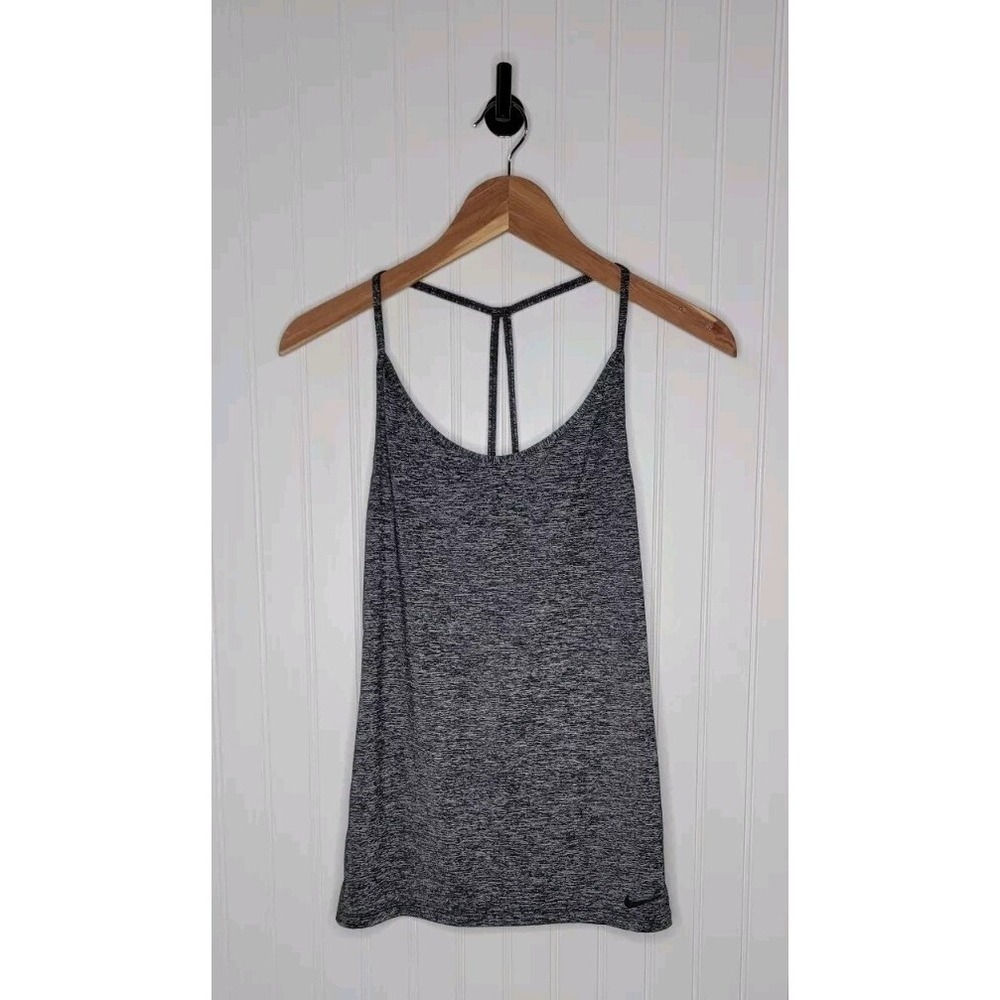 Nike Dri-Fit Athletic Tank Top Women's Size Medium Gray Crossback Straps